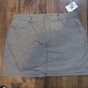 Black and White Checkered Skirt
